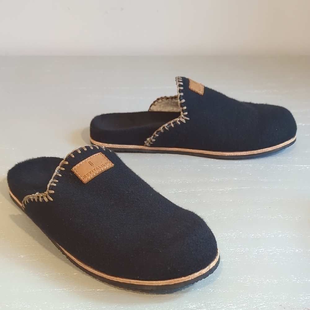 Revitalign Alder Women's Orthotic Slipper size 9 Black Comfort Shoe Slip On